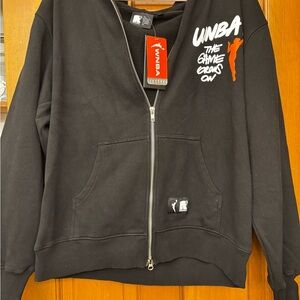 Black WNBA Zip-Up Hoodie